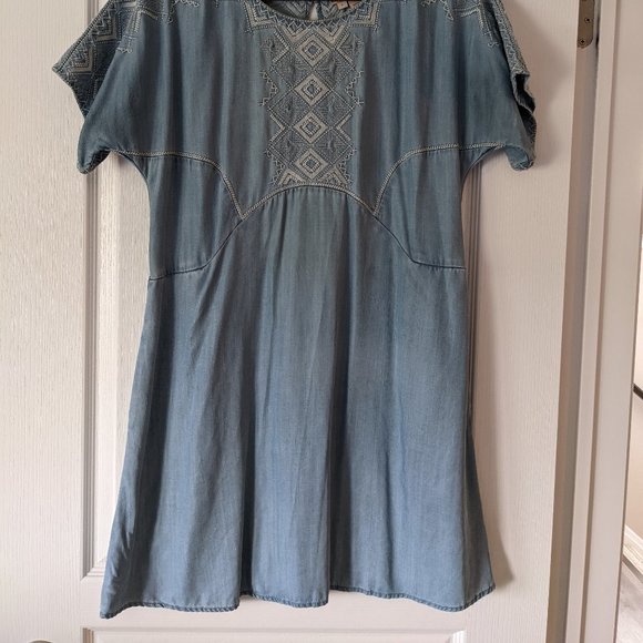 Anthropologie - Holding Horses Chambray Tunic Dress - Size Small - Picture 3 of 4